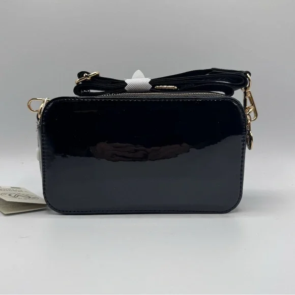 Valentino Orlandi Glossy Black and Gold Studded Crossbody - Picture 3 of 7